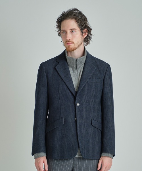 MEN'S BIGI（メンズビギ）の「グレンチェックモール テーラードジャケット（テーラードジャケット・メンズ・ブラック/ネイビー・01/04/03/02）」の10枚目の写真