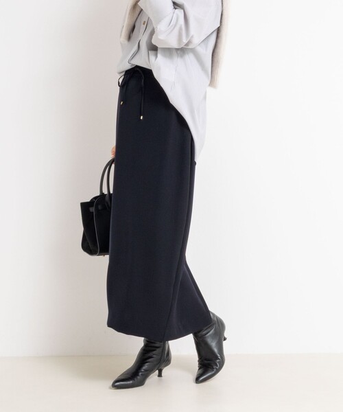 NOLLEY’S Sophi（ノーリーズソフィ）の「《セットアップ対応》ウォッシャブルダブルサテンイージースカート（スカート・レディース・ブラウン/ブラック/キナリ/ネイビー・34/36/38）」の4枚目の写真