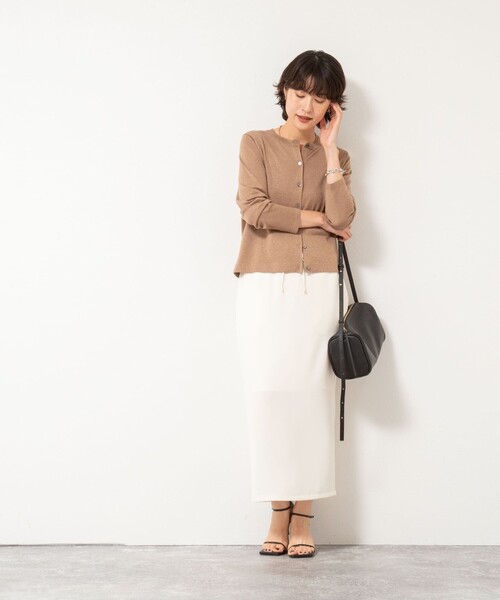 NOLLEY’S Sophi（ノーリーズソフィ）の「《セットアップ対応》ウォッシャブルダブルサテンイージースカート（スカート・レディース・ブラウン/ブラック/キナリ/ネイビー・34/36/38）」の14枚目の写真