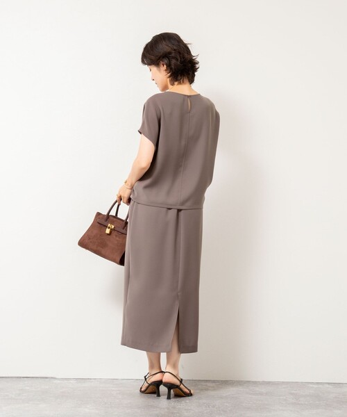 NOLLEY’S Sophi（ノーリーズソフィ）の「《セットアップ対応》ウォッシャブルダブルサテンイージースカート（スカート・レディース・ブラウン/ブラック/キナリ/ネイビー・34/36/38）」の16枚目の写真