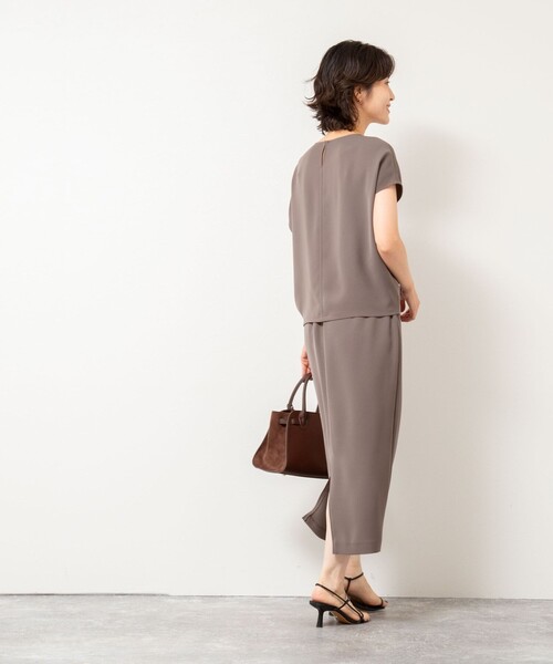 NOLLEY’S Sophi（ノーリーズソフィ）の「《セットアップ対応》ウォッシャブルダブルサテンイージースカート（スカート・レディース・ブラウン/ブラック/キナリ/ネイビー・34/36/38）」の17枚目の写真