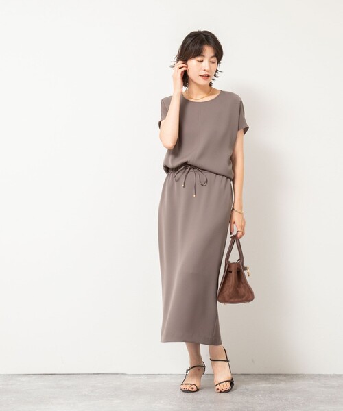 NOLLEY’S Sophi（ノーリーズソフィ）の「《セットアップ対応》ウォッシャブルダブルサテンイージースカート（スカート・レディース・ブラウン/ブラック/キナリ/ネイビー・34/36/38）」の19枚目の写真