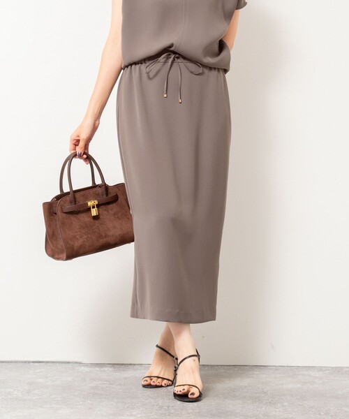 NOLLEY’S Sophi（ノーリーズソフィ）の「《セットアップ対応》ウォッシャブルダブルサテンイージースカート（スカート・レディース・ブラウン/ブラック/キナリ/ネイビー・34/36/38）」の20枚目の写真