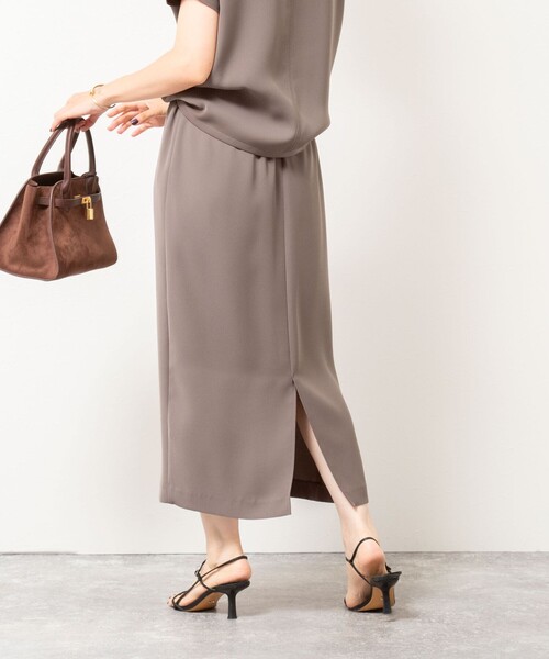 NOLLEY’S Sophi（ノーリーズソフィ）の「《セットアップ対応》ウォッシャブルダブルサテンイージースカート（スカート・レディース・ブラウン/ブラック/キナリ/ネイビー・34/36/38）」の21枚目の写真