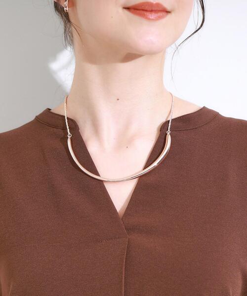 SHOO・LA・RUE(シューラルー)の「【2WAY】メタルカーブネックレス(ネックレス・レディース・シルバー/ゴールド/ピンクゴールド・00)」の8枚目の写真