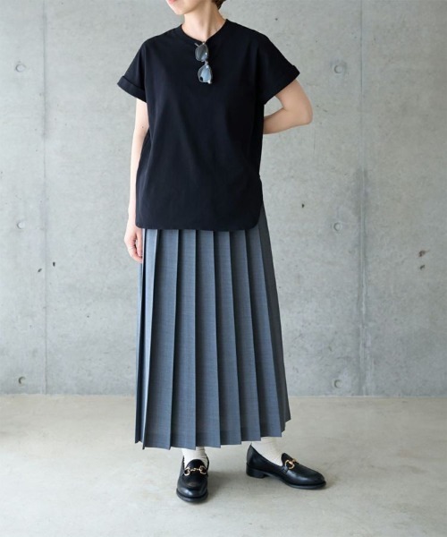 BRITISH MADE(ブリティッシュメイド)の「ボックスタックTシャツ(WOMEN) 全2色(Tシャツ/カットソー・レディース・ホワイト/ブラック・38)」の9枚目の写真