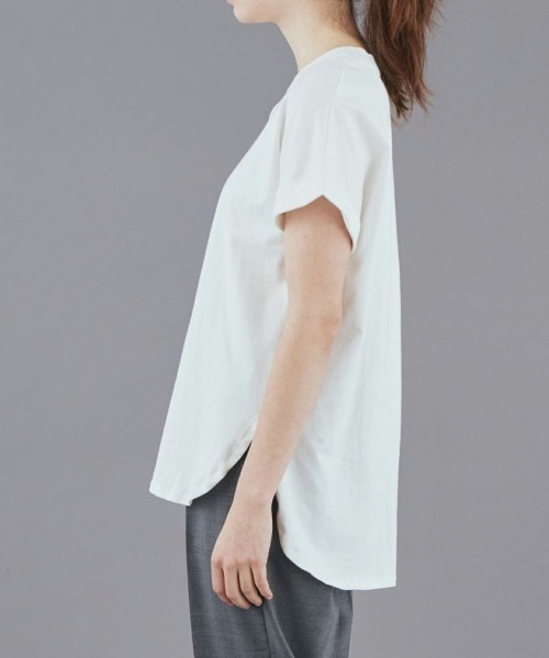 BRITISH MADE(ブリティッシュメイド)の「ボックスタックTシャツ(WOMEN) 全2色(Tシャツ/カットソー・レディース・ホワイト/ブラック・38)」の3枚目の写真