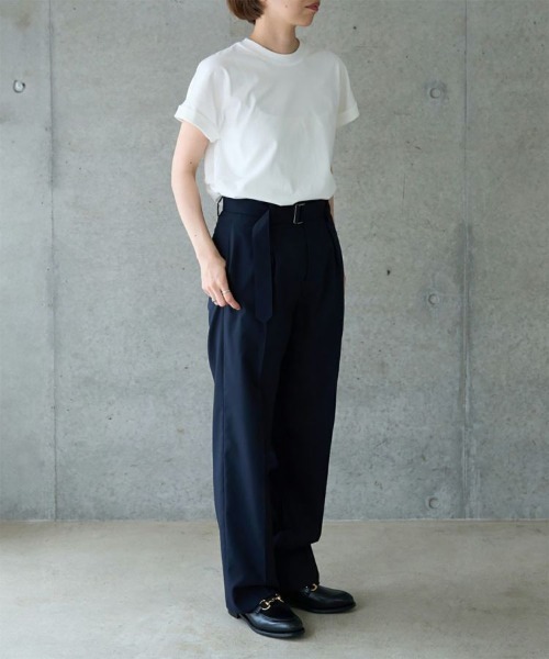 BRITISH MADE(ブリティッシュメイド)の「ボックスタックTシャツ(WOMEN) 全2色(Tシャツ/カットソー・レディース・ホワイト/ブラック・38)」の5枚目の写真
