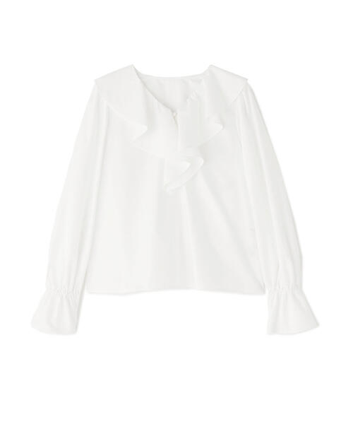 NATURAL BEAUTY BASIC(ナチュラルビューティーベーシック)の「◇ラッフルブラウス(シャツ/ブラウス・レディース・ブルー/オフホワイト/ブラック・FREE)」の9枚目の写真