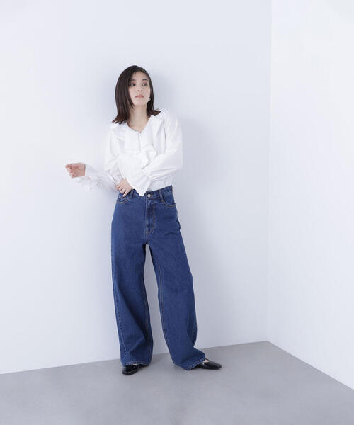 NATURAL BEAUTY BASIC(ナチュラルビューティーベーシック)の「◇ラッフルブラウス(シャツ/ブラウス・レディース・ブルー/オフホワイト/ブラック・FREE)」の11枚目の写真