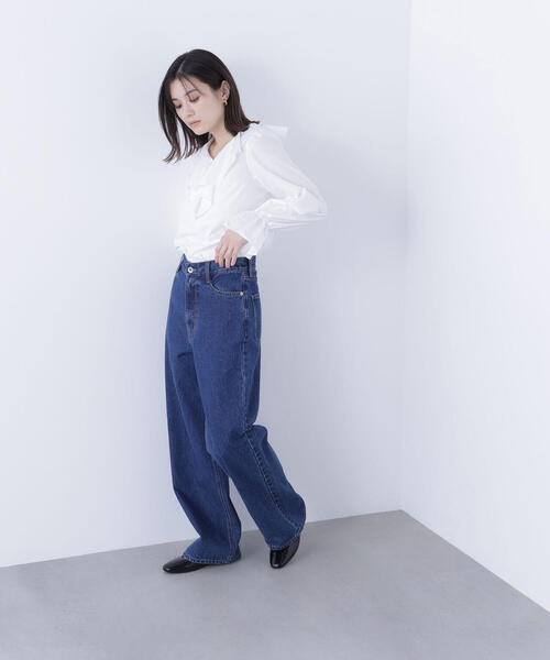 NATURAL BEAUTY BASIC(ナチュラルビューティーベーシック)の「◇ラッフルブラウス(シャツ/ブラウス・レディース・ブルー/オフホワイト/ブラック・FREE)」の13枚目の写真