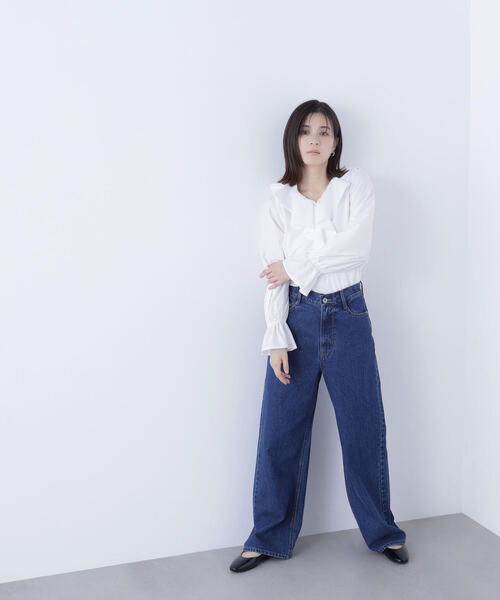 NATURAL BEAUTY BASIC(ナチュラルビューティーベーシック)の「◇ラッフルブラウス(シャツ/ブラウス・レディース・ブルー/オフホワイト/ブラック・FREE)」の15枚目の写真