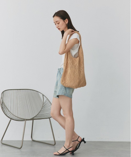 ad thie(アドティエ)の「カラフルニットトートバッグ(トートバッグ・レディース・ベージュ/レッド/グリーン/オフホワイト/ブラック・FREE)」の17枚目の写真