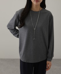 DAYRA | クルーネック オーバーサイズ ベーシック 長袖 カットソー(Tシャツ/カットソー)