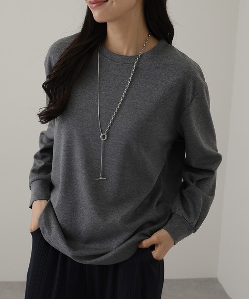 DAYRA(デイラ)の「クルーネック オーバーサイズ ベーシック 長袖 カットソー(Tシャツ/カットソー・レディース・グレー/ダークグレー・S/FREE)」の10枚目の写真