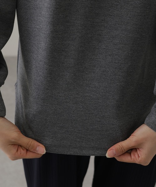 DAYRA(デイラ)の「クルーネック オーバーサイズ ベーシック 長袖 カットソー(Tシャツ/カットソー・レディース・グレー/ダークグレー・S/FREE)」の18枚目の写真
