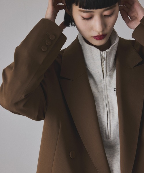 ADAM ET ROPE'（アダムエロペ）の「【サステナブル】ダブルブレストジャケット（テーラードジャケット・レディース・ブラウン系その他3/グレー/ブラック・36/38）」の10枚目の写真