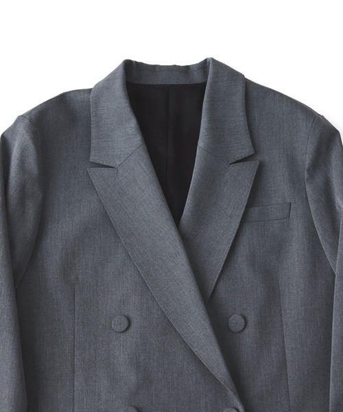 ADAM ET ROPE'（アダムエロペ）の「【サステナブル】ダブルブレストジャケット（テーラードジャケット・レディース・ブラウン系その他3/グレー/ブラック・36/38）」の22枚目の写真