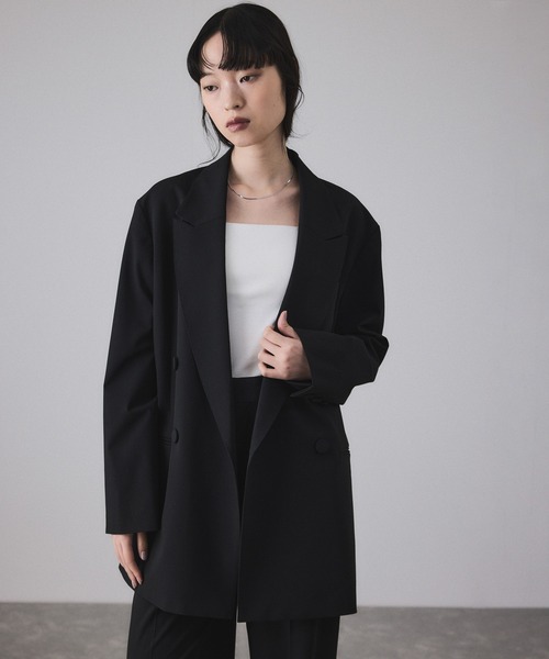 サステナブル】ダブルブレストジャケット（テーラードジャケット