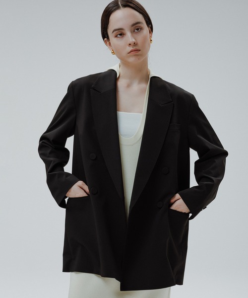 サステナブル】ダブルブレストジャケット（テーラードジャケット