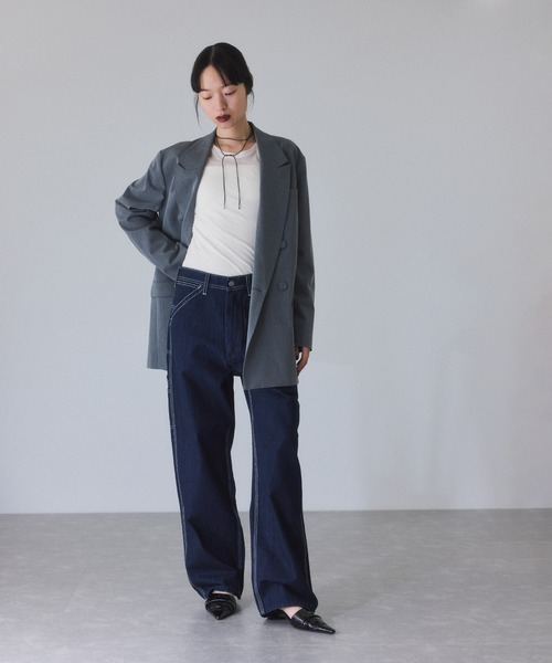 サステナブル】ダブルブレストジャケット（テーラードジャケット