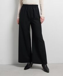 ウールツイルゴムワイドパンツ