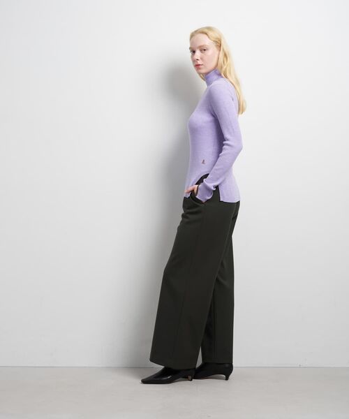 LANVIN en Bleu(ランバンオンブルー)の「ウールツイルゴムワイドパンツ(その他パンツ・レディース・カーキ/ブラック・38/36)」の3枚目の写真