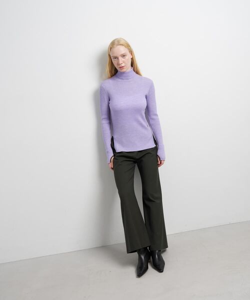 LANVIN en Bleu(ランバンオンブルー)の「ウールツイルゴムワイドパンツ(その他パンツ・レディース・カーキ/ブラック・38/36)」の5枚目の写真
