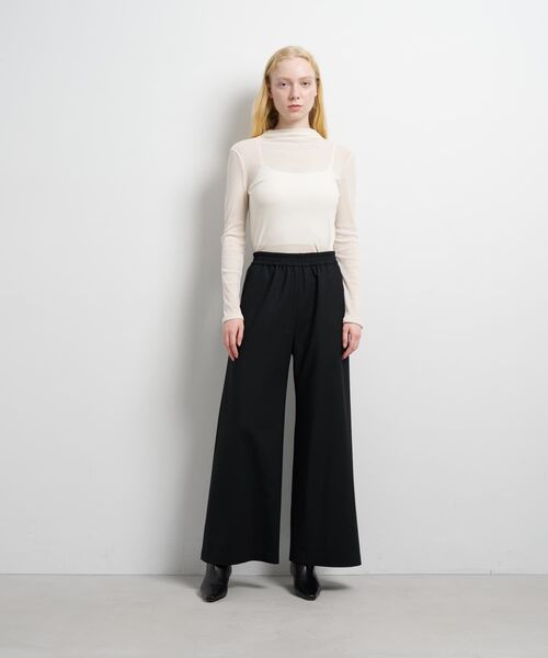 LANVIN en Bleu(ランバンオンブルー)の「ウールツイルゴムワイドパンツ(その他パンツ・レディース・カーキ/ブラック・38/36)」の6枚目の写真