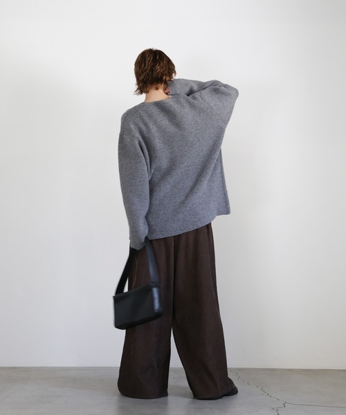 セール】アシンメトリーVネックニットトップス（ニット/セーター