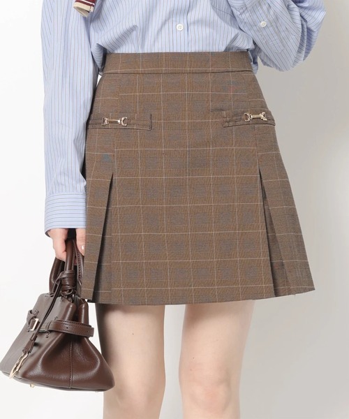 Rirandture（リランドチュール）の「ボックスプリーツミニスカート（スカート・レディース・ダークブラウン・2/1/0）」の2枚目の写真