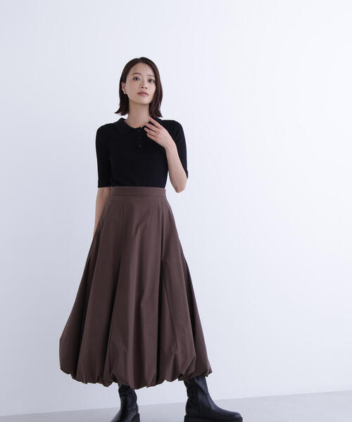 NATURAL BEAUTY BASIC（ナチュラルビューティーベーシック）の「◇シャギートリムポロニット差込（ニット/セーター・レディース・ベージュ/ブラック/ピンク・FREE）」の12枚目の写真