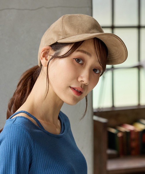 Honeys（ハニーズ）の「スエードキャップ（キャップ・レディース・ブラウン/ベージュ・FREE）」の8枚目の写真