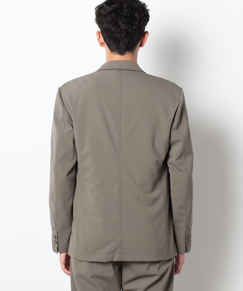 Grand PARK（グランドパーク）の「ナイロンジョーゼットジャケット（テーラードジャケット・メンズ・ブラック/カーキ・LARGE/MEDIUM）」の15枚目の写真