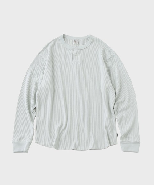 B.C STOCK(ベーセーストック)の「【ANTS & ELEPHANTS】ワッフル ヘンリーネック ロングスリーブTシャツ(Tシャツ/カットソー・メンズ・ホワイト/チャコールグレー/ブルー系その他・MEDIUM/LARGE)」の5枚目の写真