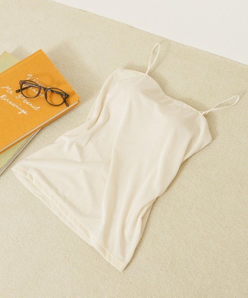 bijorie（ビジュリィ）の「【bijorie】ベロア カップ付きキャミソール／NEW BASIC series（キャミソール・レディース・ブラウン/グレー/ブラック/アイボリー・MEDIUM/LARGE/LG）」の21枚目の写真