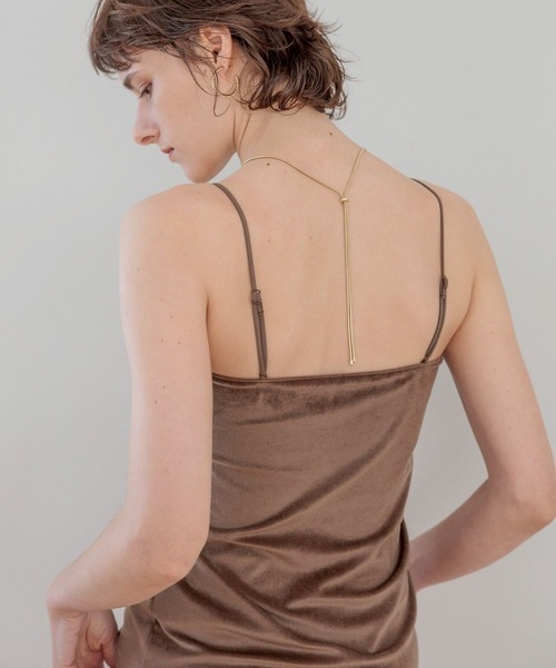 bijorie（ビジュリィ）の「【bijorie】ベロア カップ付きキャミソール／NEW BASIC series（キャミソール・レディース・ブラウン/グレー/ブラック/アイボリー・MEDIUM/LARGE/LG）」の11枚目の写真