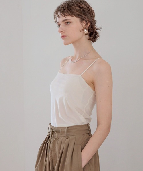 bijorie（ビジュリィ）の「【bijorie】ベロア カップ付きキャミソール／NEW BASIC series（キャミソール・レディース・ブラウン/グレー/ブラック/アイボリー・MEDIUM/LARGE/LG）」の13枚目の写真