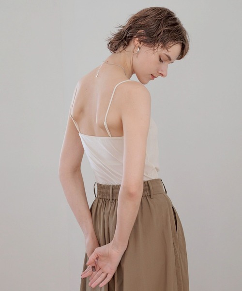 bijorie（ビジュリィ）の「【bijorie】ベロア カップ付きキャミソール／NEW BASIC series（キャミソール・レディース・ブラウン/グレー/ブラック/アイボリー・MEDIUM/LARGE/LG）」の15枚目の写真