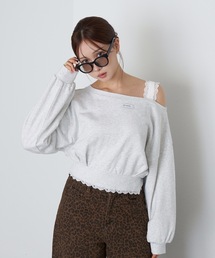 RAY CASSIN | レースレイヤードワンショルルーズスウェット(スウェット)