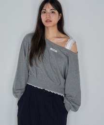 RAY CASSIN | レースレイヤードワンショルルーズスウェット(スウェット)