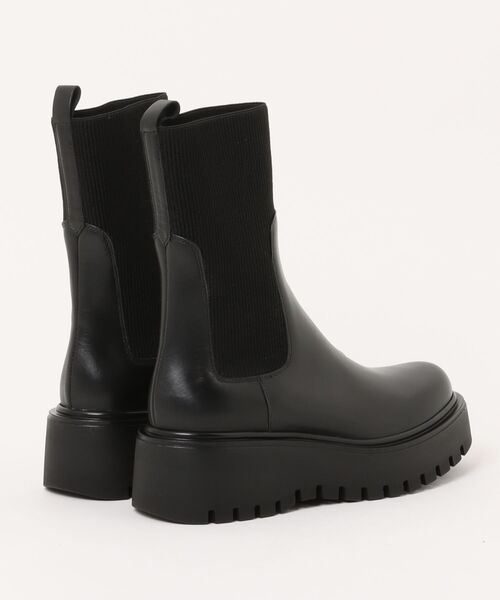 CORSO ROMA,9(コルソローマ)の「【CORSO ROMA 9】モールドソールリブニットショートブーツ(W53012)(ブーツ・レディース・ブラック・35/36/37/38/39)」の2枚目の写真