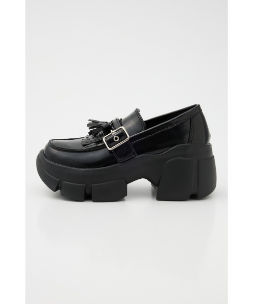 SLY（スライ）の「CHUNKY SOLE 2WAY LOAFER チャンキーソール ツーウェイ ローファー 秋服 冬服（ローファー・レディース・ブラック・SMALL/MEDIUM/LARGE）」の2枚目の写真