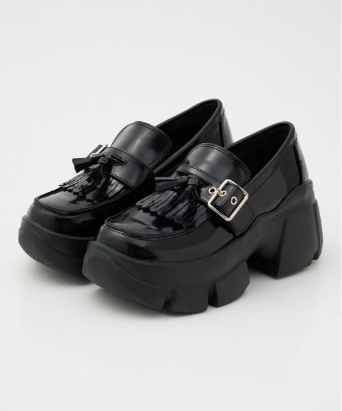 SLY（スライ）の「CHUNKY SOLE 2WAY LOAFER チャンキーソール ツーウェイ ローファー 秋服 冬服（ローファー・レディース・ブラック・SMALL/MEDIUM/LARGE）」の3枚目の写真