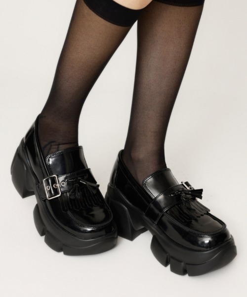 SLY（スライ）の「CHUNKY SOLE 2WAY LOAFER チャンキーソール ツーウェイ ローファー 秋服 冬服（ローファー・レディース・ブラック・SMALL/MEDIUM/LARGE）」の12枚目の写真