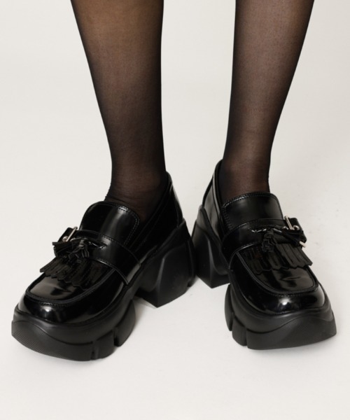 SLY（スライ）の「CHUNKY SOLE 2WAY LOAFER チャンキーソール ツーウェイ ローファー 秋服 冬服（ローファー・レディース・ブラック・SMALL/MEDIUM/LARGE）」の13枚目の写真