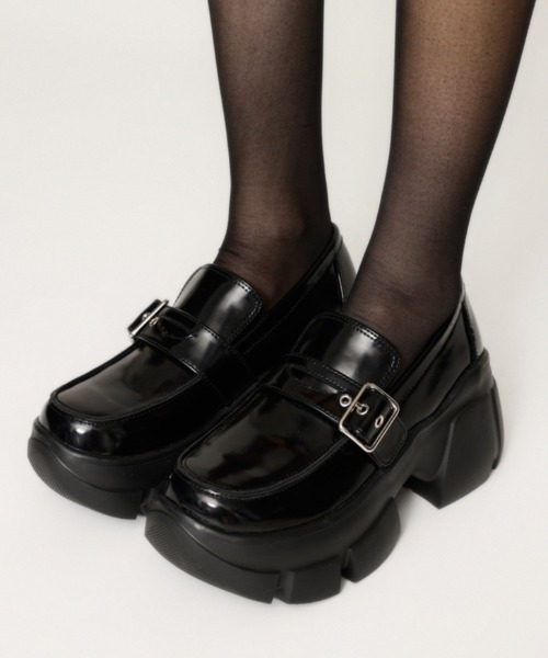 SLY（スライ）の「CHUNKY SOLE 2WAY LOAFER チャンキーソール ツーウェイ ローファー 秋服 冬服（ローファー・レディース・ブラック・SMALL/MEDIUM/LARGE）」の14枚目の写真