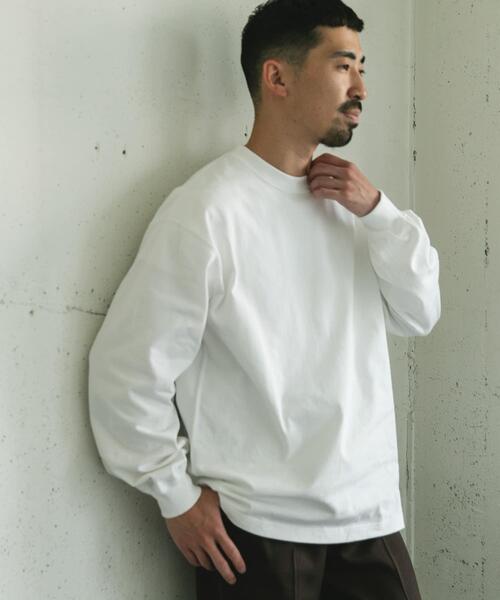 URBAN RESEARCH DOORS（アーバンリサーチドアーズ）の「10.5オンス ヘビーウェイトロングスリーブTシャツ（Tシャツ/カットソー・メンズ・グレー系その他/ブラック/パープル/ホワイト・MEDIUM/LARGE）」の7枚目の写真