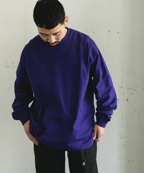 URBAN RESEARCH DOORS（アーバンリサーチドアーズ）の「10.5オンス ヘビーウェイトロングスリーブTシャツ（Tシャツ/カットソー・メンズ・グレー系その他/ブラック/パープル/ホワイト・MEDIUM/LARGE）」の22枚目の写真