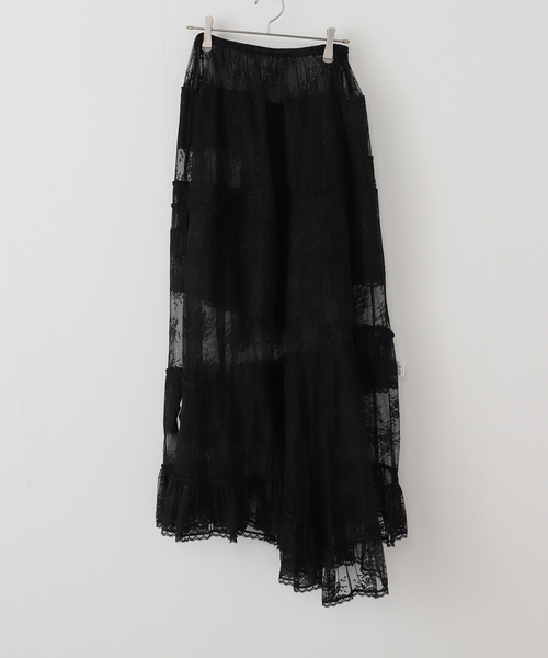 EDIT. FOR LULU(エディットフォールル)の「【YUHAN WANG/ユハン ワン】lace trimmed maxi skirt(スカート・レディース・ブラック・FREE)」の16枚目の写真